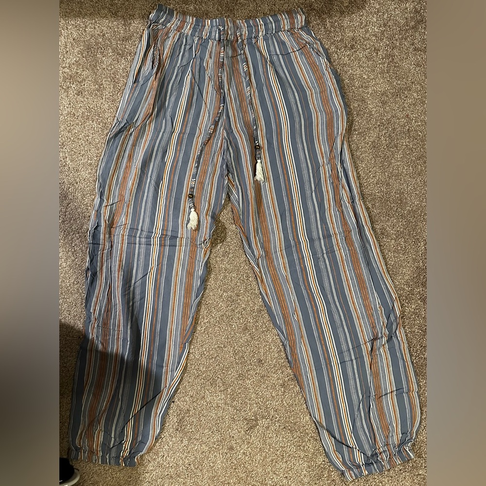 Angie, stripped, somewhat baggy joggers. Size: Medium